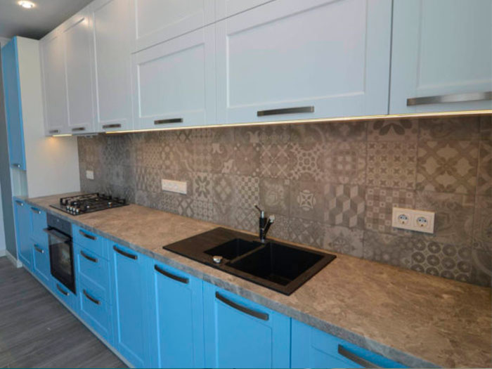 кухня под мрамор фото